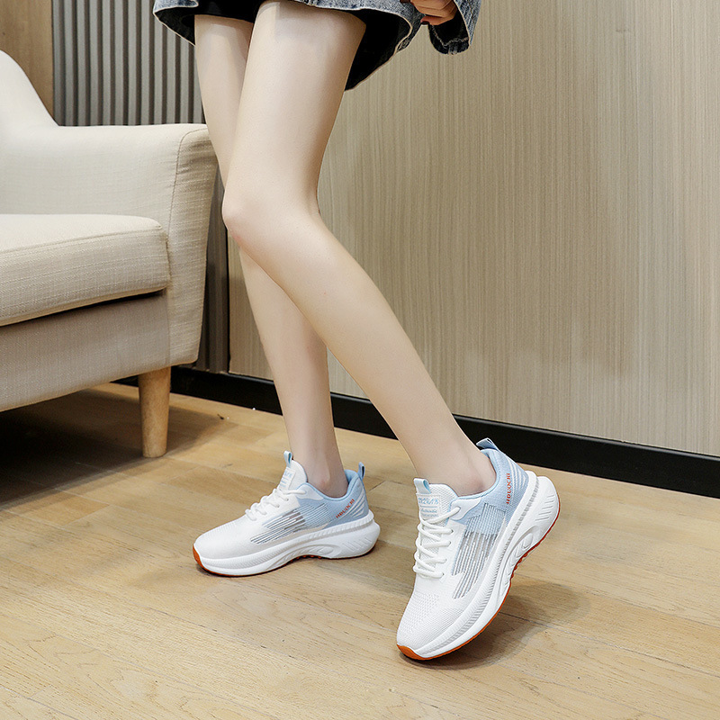 Picture of Women's Shoes, Casual Shoes, White Shoes, Foreign Trade Fly-Knit Running Shoes, Fashionable Spring New Breathable Casual Sports Shoes for Women