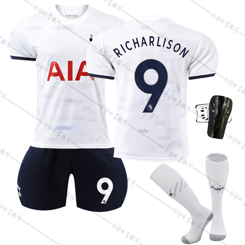 Picture of 2324 Tottenham Hotspur Home No.10 Kane Football Uniform 7 Sun Xingu 17 Romero 9 Richarlison Jersey Socks Suit