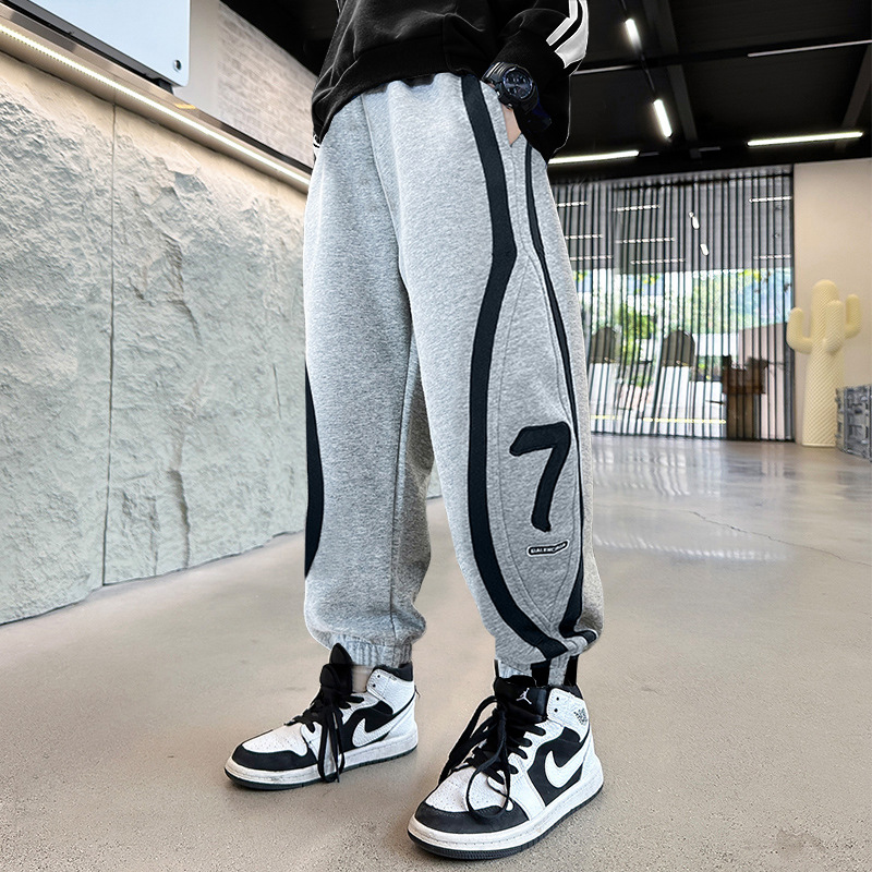 Picture of Boys' Lightweight Pants Spring and Autumn 2025 Children's Long Pants for Older Students Trendy Korean Style Sports Pants