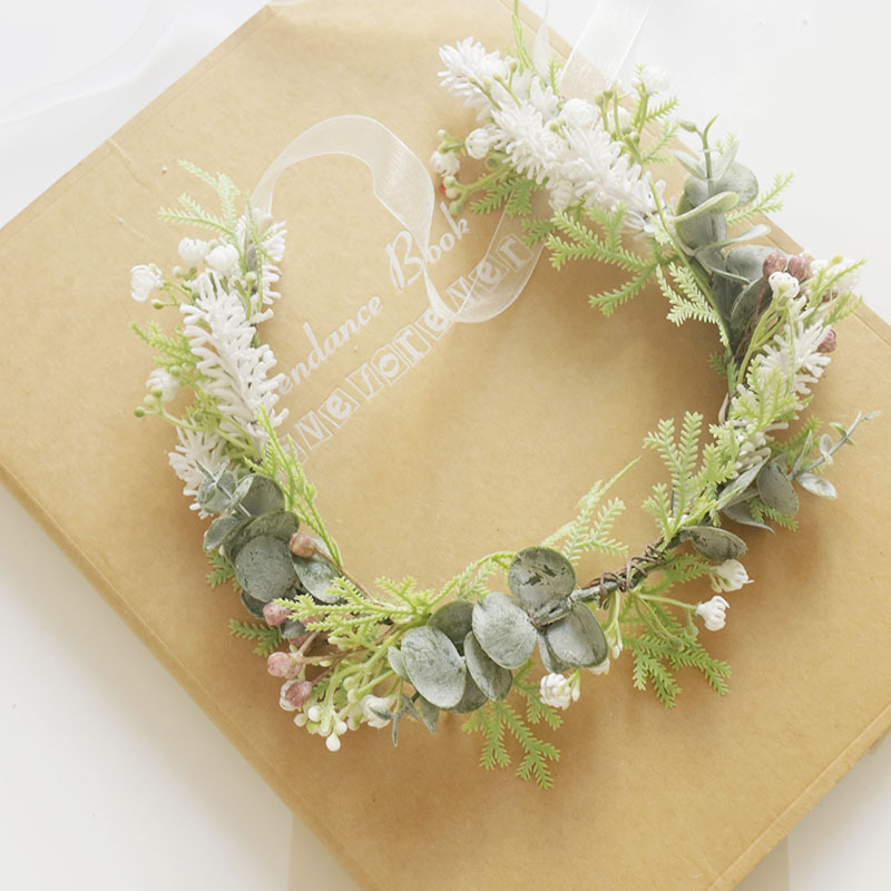 Picture of Art Accord ins Handmade Flower Ring Mori Female Lavender Bridal Headwear Holiday Travel Photography Accessories Photo Studio Photography Props
