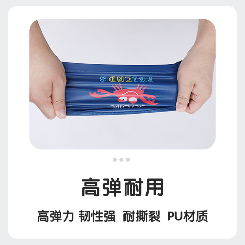 Picture of Youyou Children's Swimming Cap for Boys and Girls, Cartoon Cute Pu Swimming Cap for Girls with Long Hair, Waterproof, Non-Tightening, Cartoon Style Wholesale