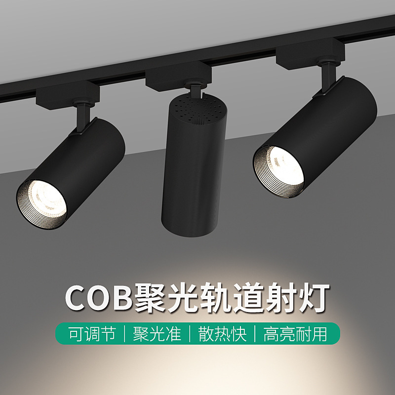 Full spectrum track spotlight led spotlight shop commercial COB living room household recessed shop rail magnetic light