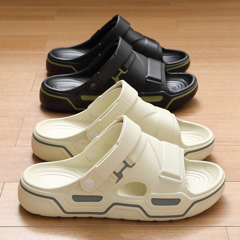Men's sandals summer outdoor wear beach soft bottom shit feeling indoor bathroom bath non-slip home slippers men's wholesale