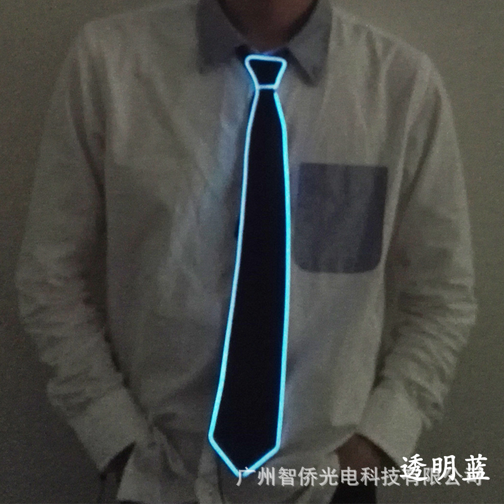 Picture of El Cold Light Luminous Tie Halloween Christmas Decoration Tie Glitter Tie Cold Light Tie Luminous Props