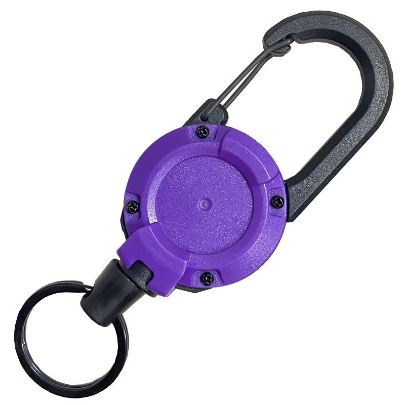 Picture of Backpack tactical U-shaped easy-pull buckle keychain retractable simple black outdoor portable steel wire four-color spring buckle