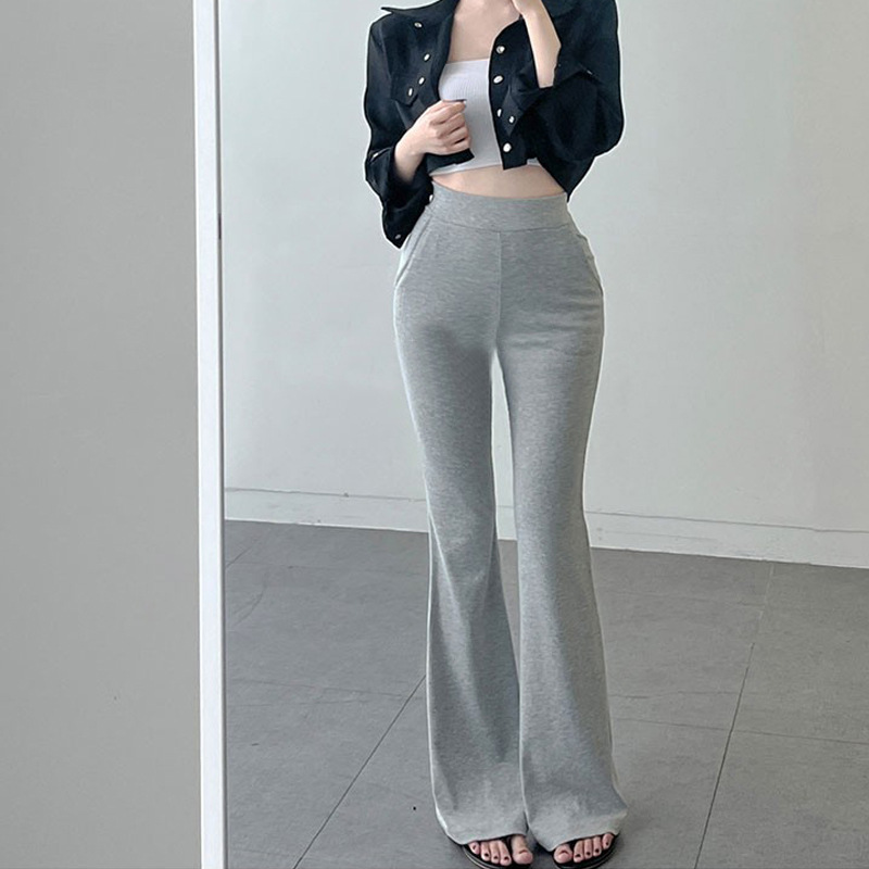 South Korea Dongdaemun New Product Slimming Legs Long Temperament Good Match High Waist Micro Lar Casual Pants