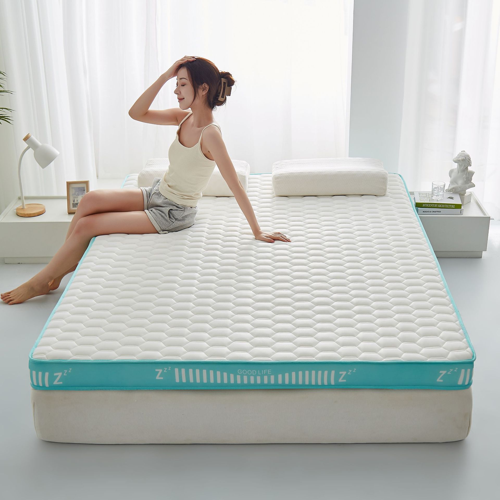 Picture of Directly Supplied to Thailand Latex Mattress Soft Cushion Student Dormitory Hotel Rental Mattress Tatami Mattress