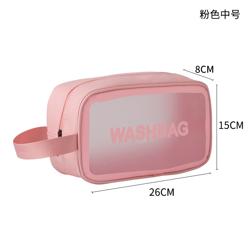 Picture of Waterproof Wash Bag Large Capacity Travel Cosmetic Storage Bag High-grade Sense Portable Transparent PVC Wash Bag for Women