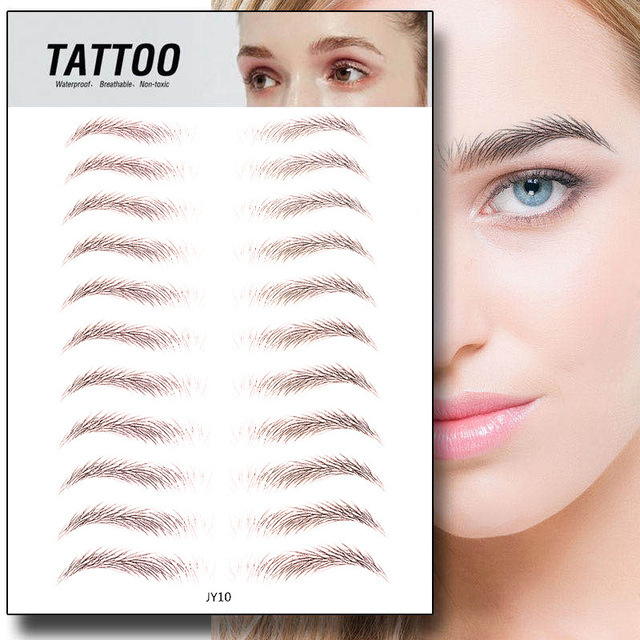 Picture of 3D Bionic Tattoo Stickers Wholesale Men and Women Semi-Permanent Waterproof Long-Lasting Simulated Eyebrow Tattoo Embroidery Lazy Eyebrow Thrush Artifact
