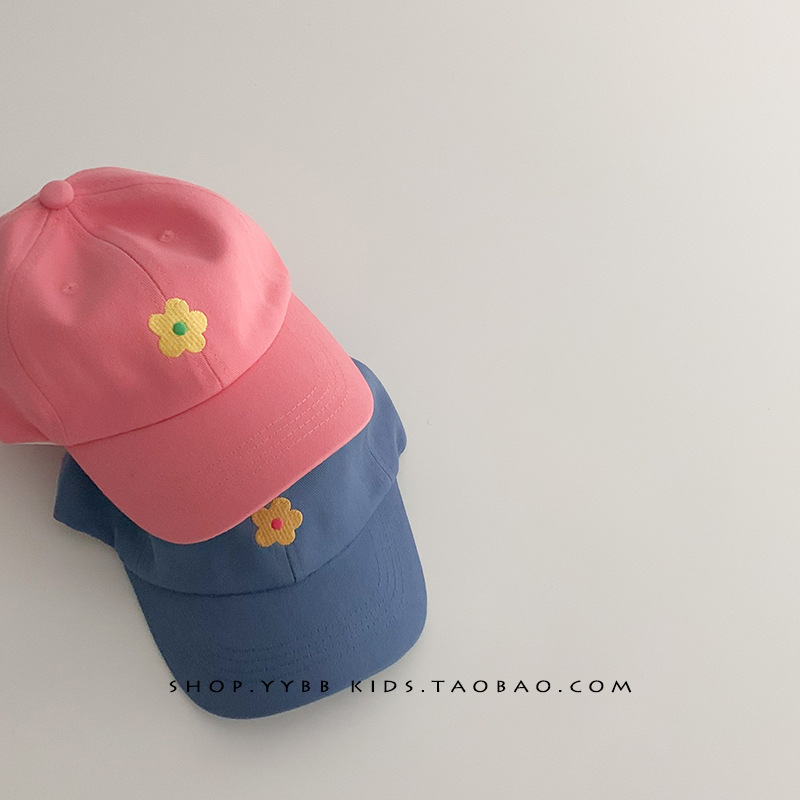 Picture of Children's Hat Spring and Autumn New All-match Cute Little Flower Baby Cap Winter Windproof Baseball Cap Trendy for Boys and Girls