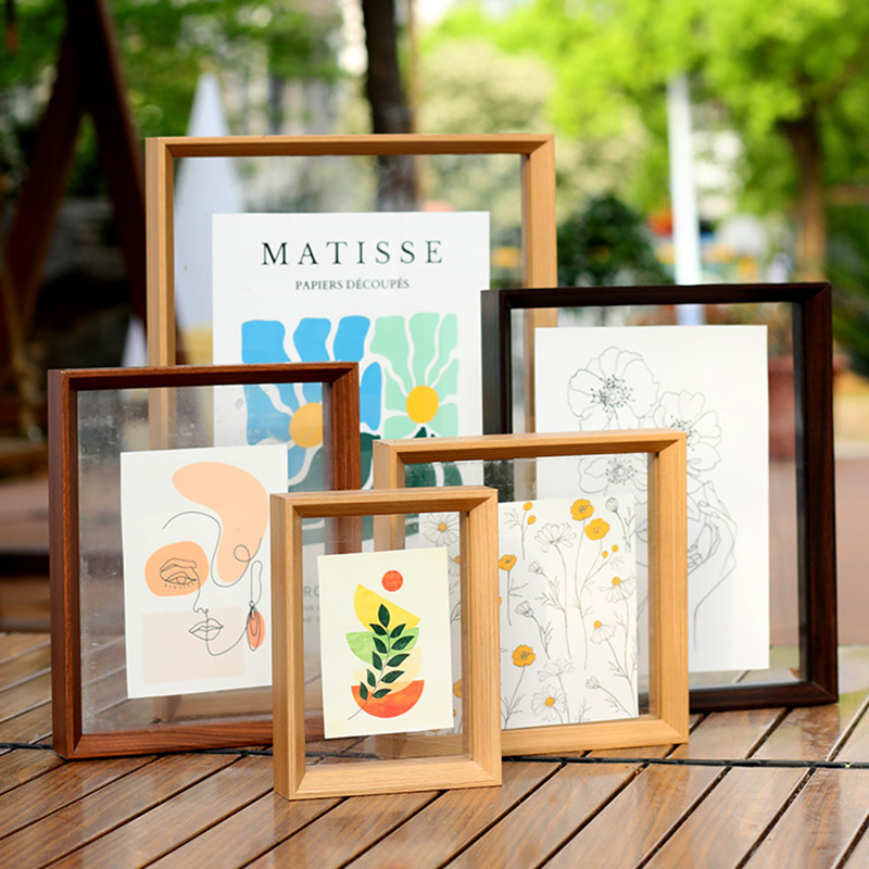 Double-sided Transparent Picture Frame Mounting Frame A4 Acrylic Photo Frame Table Display 7-inch 6 Calligraphy and Painting poster Frame Wall Hanging