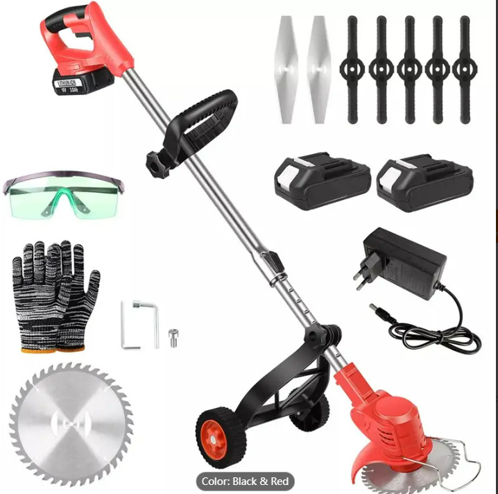 Double Fold Handheld Electric Foldableing Lawn Mower Length Adjustable for Home Gardening Pruning Tools for 18V Electric