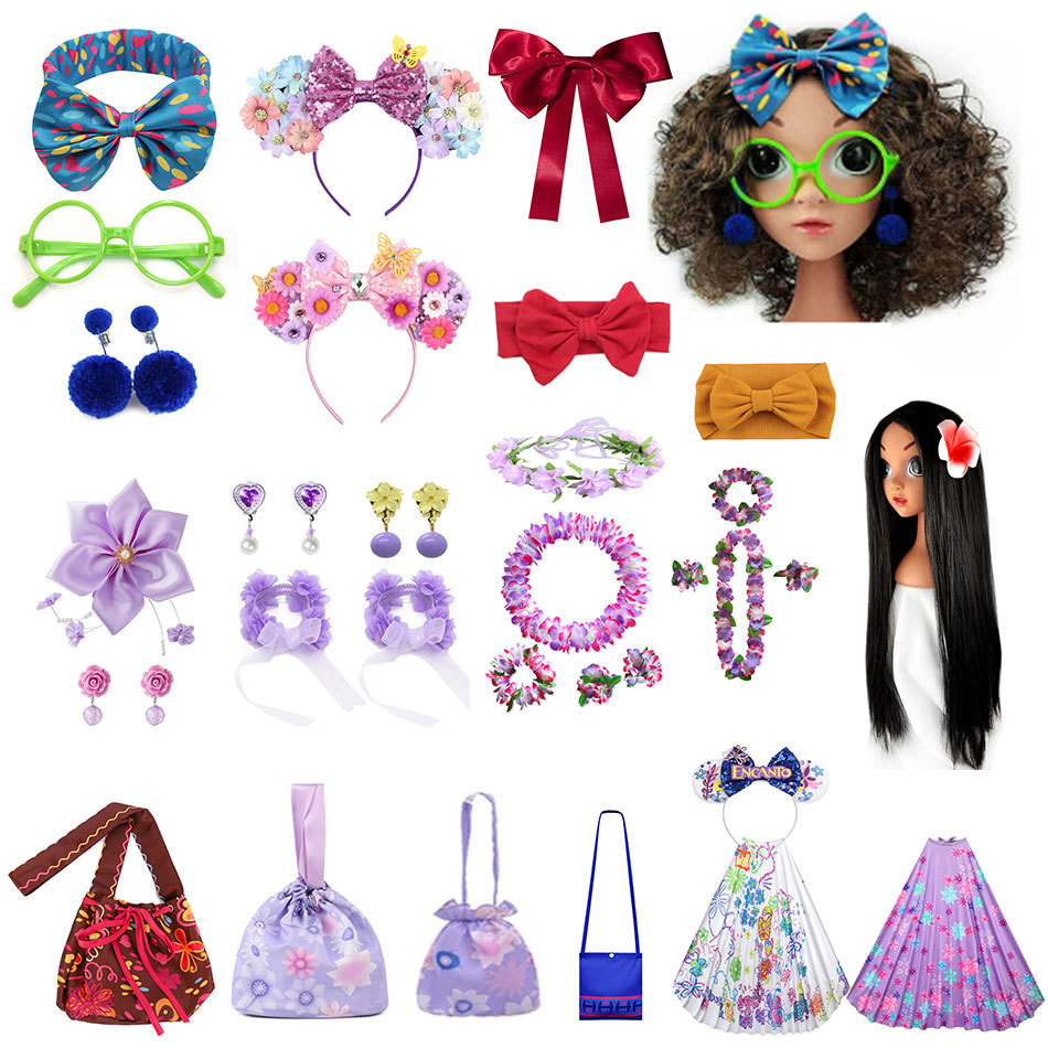 Children's Princess Accessories Magic Full House Series Accessories Magic Full House Wig Glasses Headband Earrings Bag Accessories