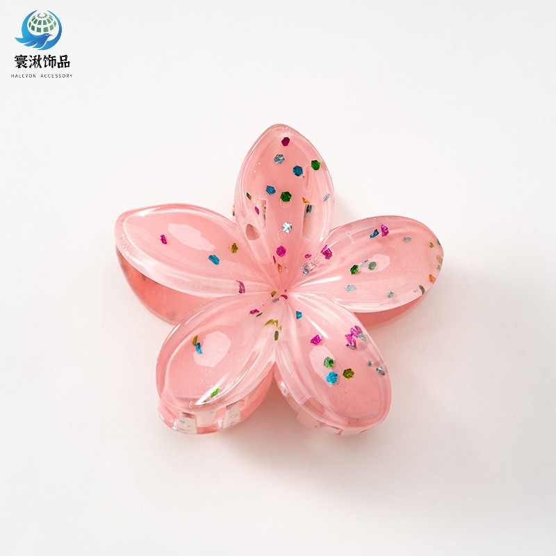 Picture of Cross-border egg flower clip large high-grade gradient Flower hairpin back head updo ponytail shark clip headdress