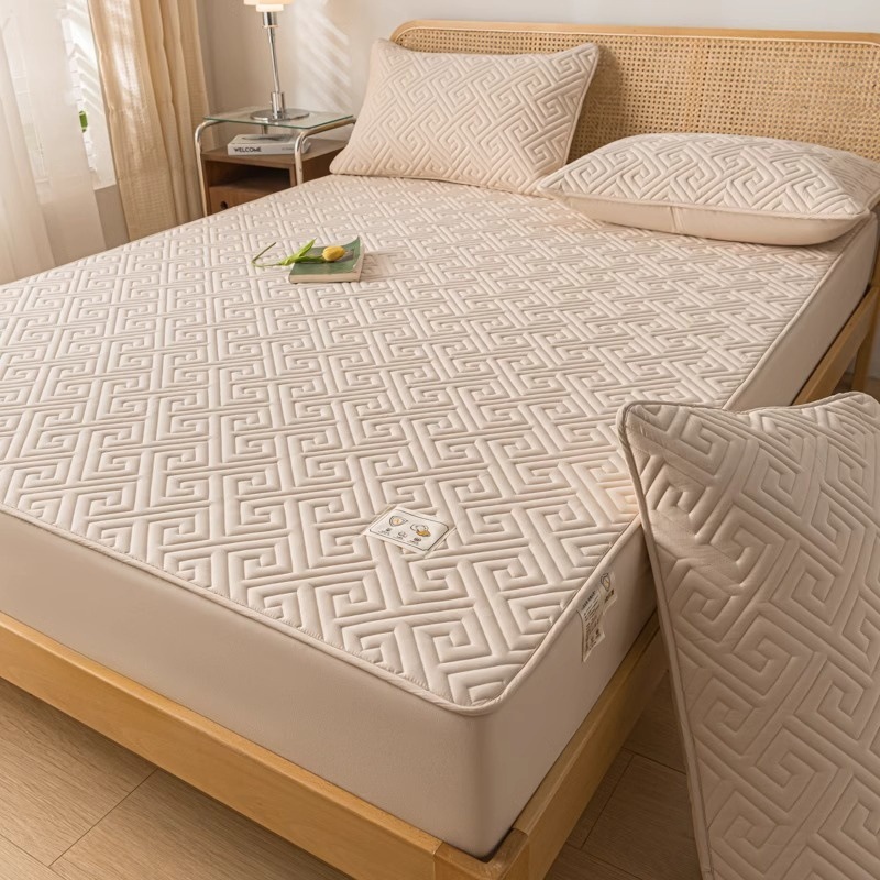 Picture of Waterproof urine-proof bed hat single piece thickened Simmons mattress protector all-inclusive bedspread 2024 new all-season universal