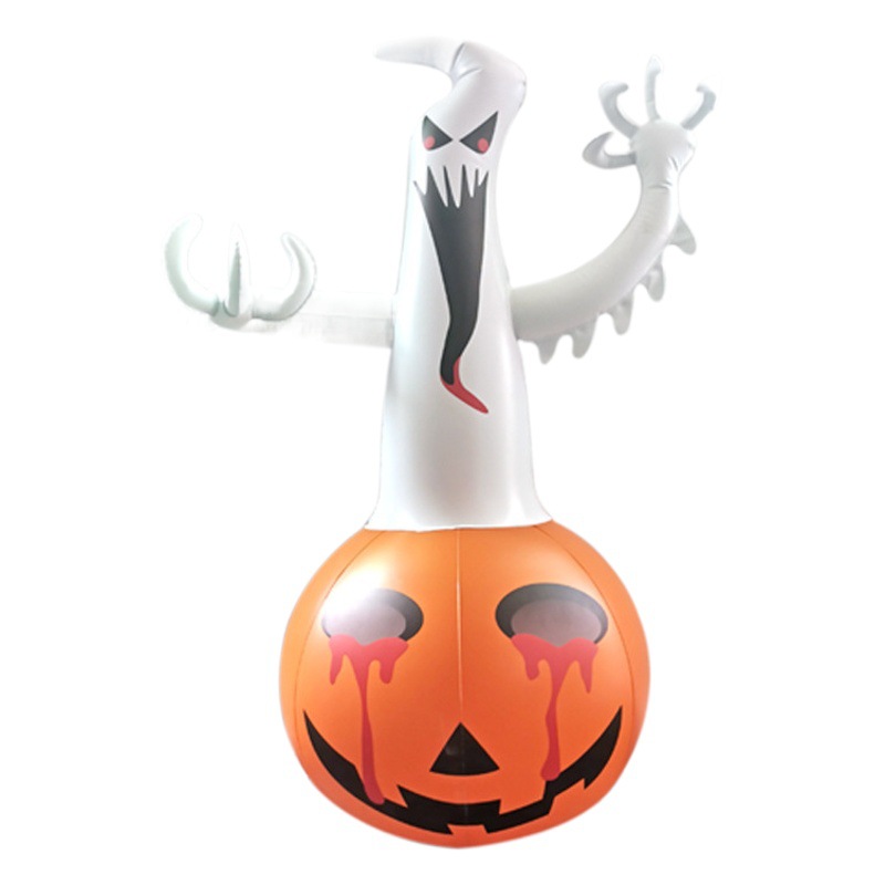 Fengyun Factory Spot Halloween Inflatable Pumpkin Ghost Decoration with Light Pumpkin Tumbler Lawn Placement Glowing