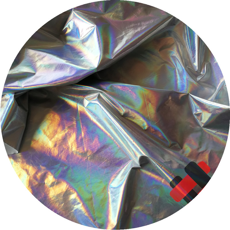 Picture of Shun Yao Colorful Laser Bronzing Chunya Spinning silver Fabric Magic Color Chameleon Clothing Toy Fabric