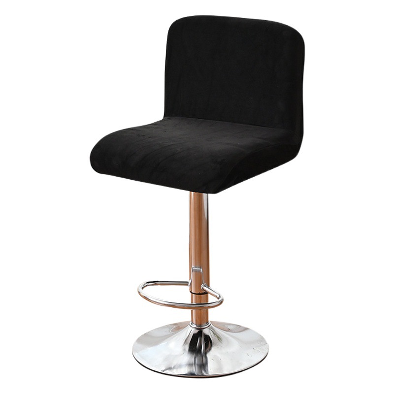 Silver Fox Velvet High Stool Elastic Chair Cover European and American Bar Low Back Chair Cover Amazon Home Bar Chair Cover