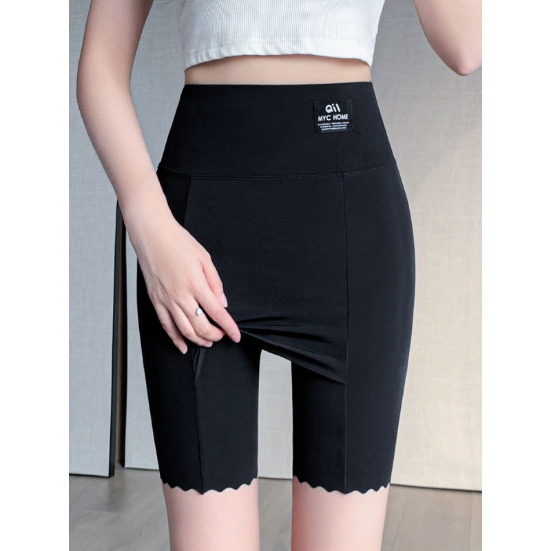 Five-point safety pants women's anti-light summer plus shielding triangle seamless insurance pants wear compartment wave leggings