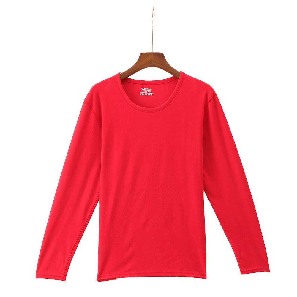 Picture of Middle-aged and elderly thermal underwear women's semi-high collar mother's pajamas bottoming shirt autumn clothes long pants for the elderly suit men