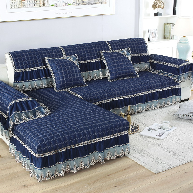 Picture of Solid color sofa cushion fabric Four Seasons European non-slip cushion leather sofa cover all-inclusive cover towel factory wholesale
