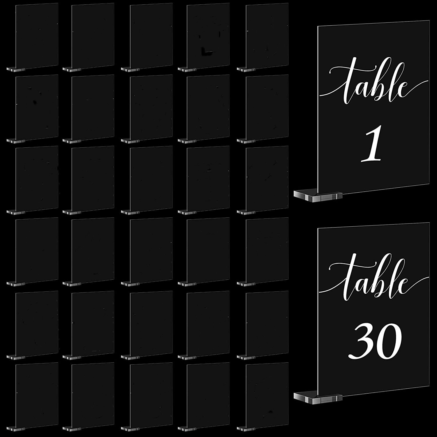 Transparent Acrylic Wedding Seat Card DIY Blank Acrylic Party Banquet Table Number Plate