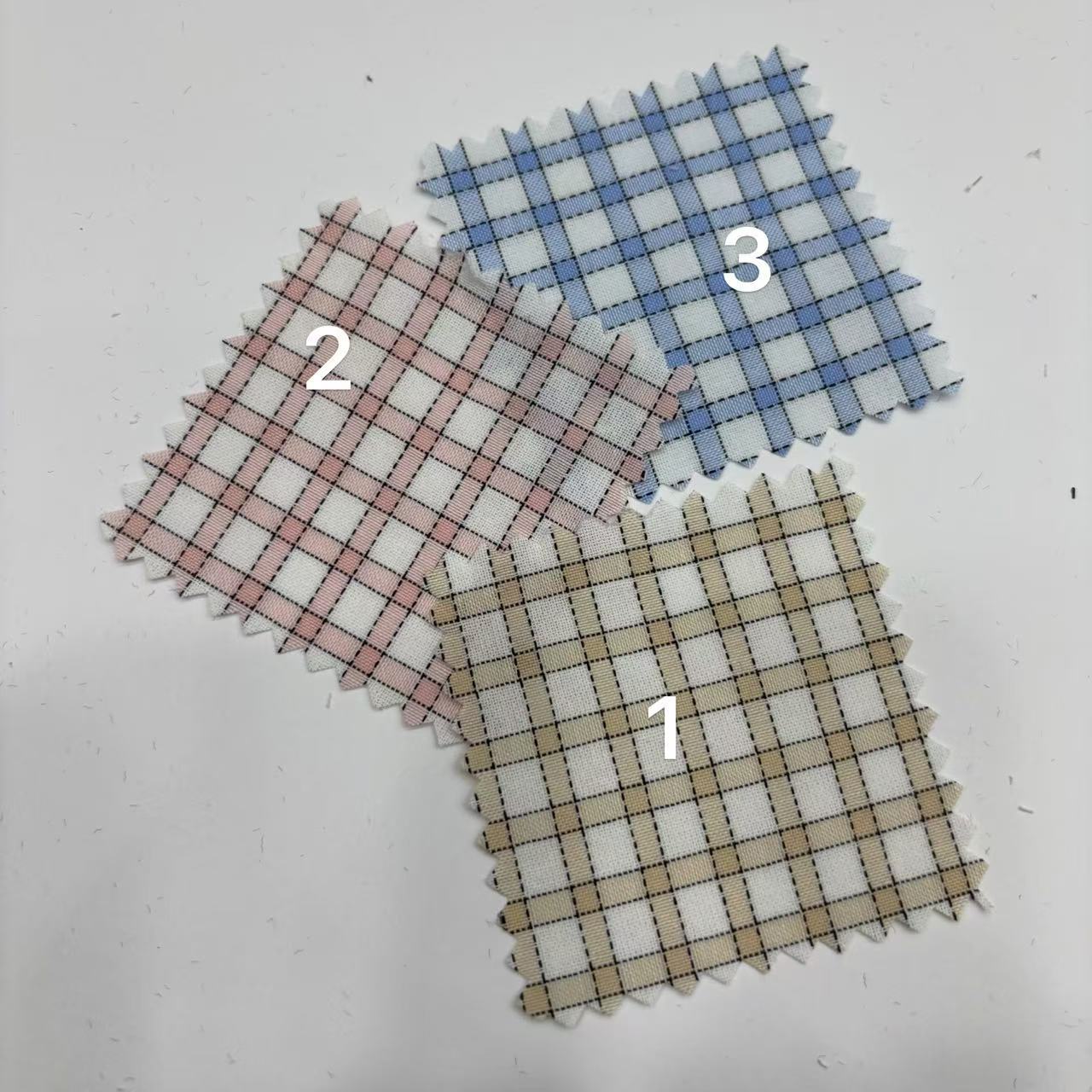Polyester Cotton Spring and Summer Jacquard Plaid dress Suspenders Headdress Bow Bag Shoes Pajamas Decorative Cloth