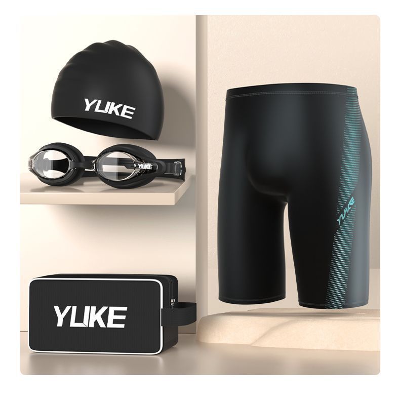 Picture of Swimming trunks men's new adult plus size quick-drying anti-embarrassment men's five swimming trunks hot spring swimming equipment wholesale