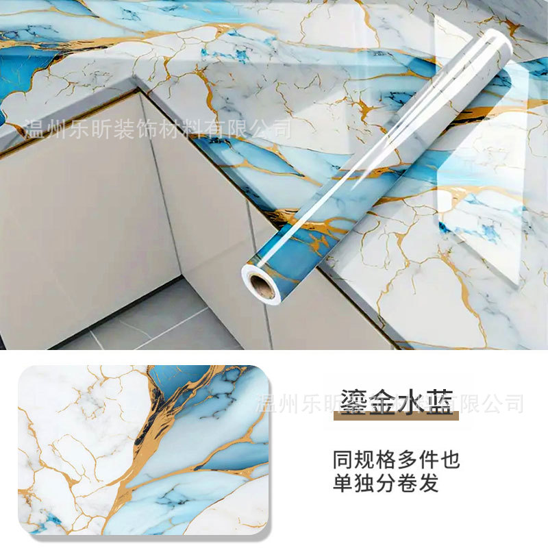 Picture of Wholesale Self-adhesive Wall Stickers Household Waterproof and Oil-proof Kitchen Stickers Stove Marble Countertop High Temperature Resistant Wallpaper Self-adhesive