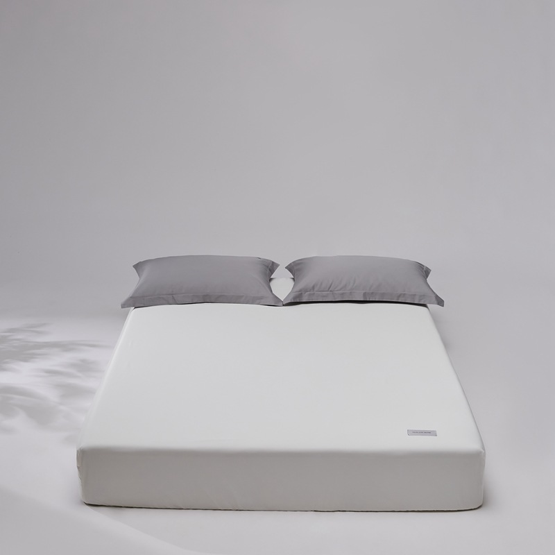 Picture of High-End 100% Long-Staple Cotton Fitted Sheet Single Piece Satin Solid Color Pure Cotton Bed Sheet Mattress Protector Mattress Cover