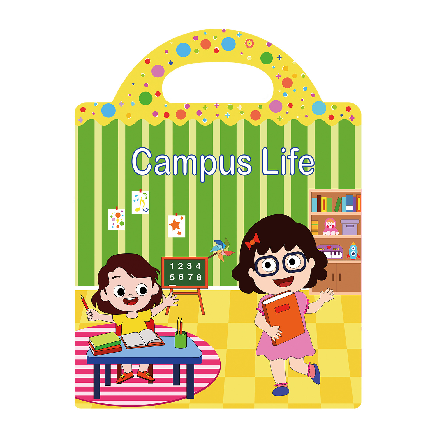 Picture of Cross-border DIY fun children's scene sticker book early education concentration training can be moved repeatedly paste quiet book