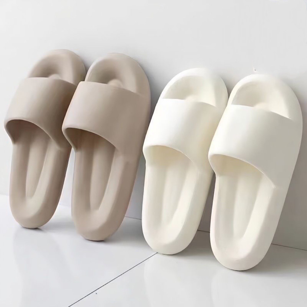 Stomp Feeling Thick Bottom Slippers Women's Summer Indoor Home and Household Bathroom Non-Slip Sandals for Couple Men's Fashionable Outer Wear