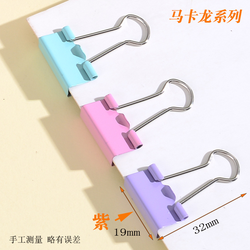 Picture of Cross-Border special color long tail clip small fresh dovetail clip hand account clip 32MM 25MM 19mm reverse tail clip wholesale
