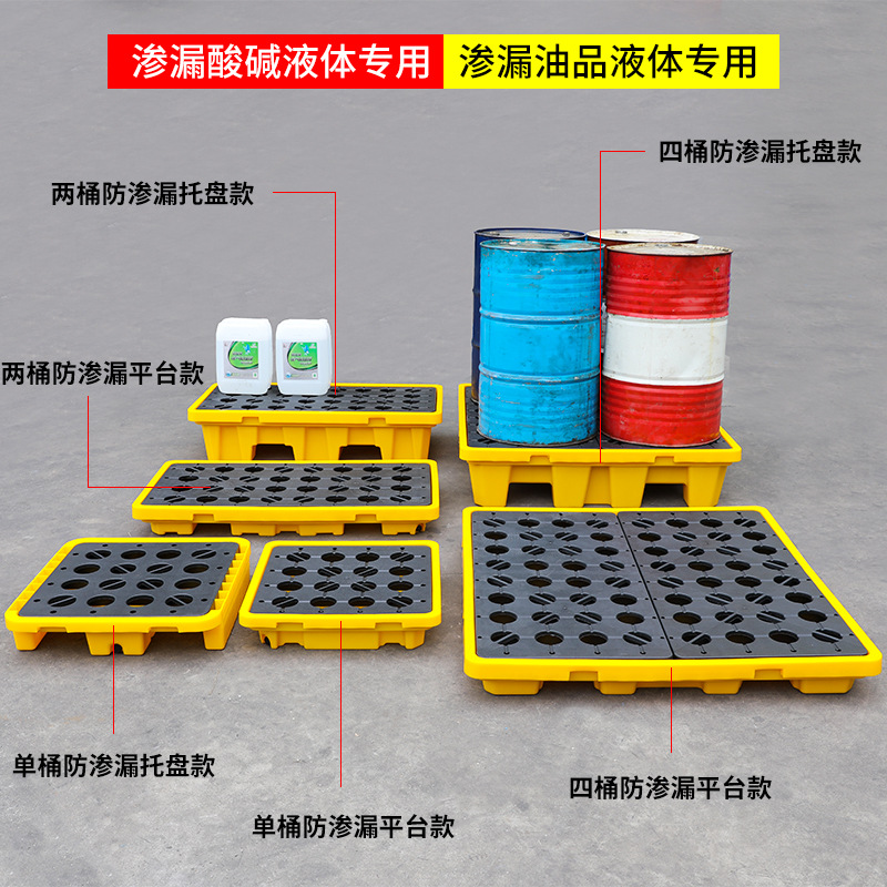 Factory wholesale anti-leakage tray plastic tray two barrels of anti-leakage oil barrel four barrels of anti-leakage oil receiving platform