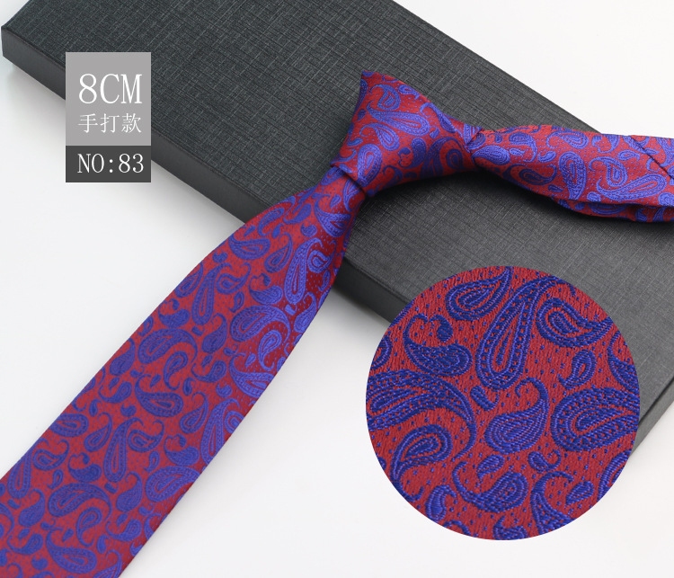Picture of Men's Tie Business Shirt Stripesd Security Professional Formal Wear Wholesale Plus Logo Manufacturer 8cm Hand-Made