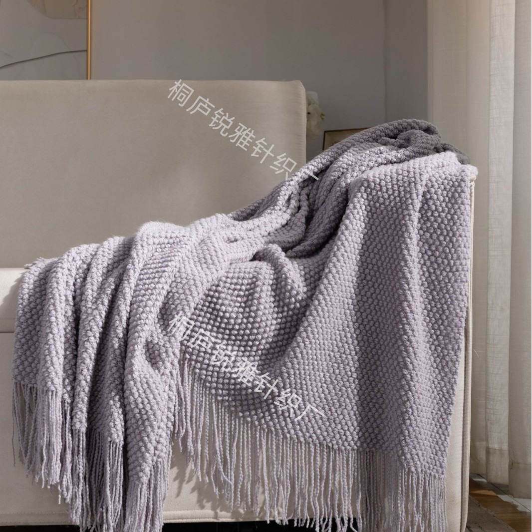 Picture of Cross-Border Simple Style B&B Decorative Blanket Air-Conditioning Blanket Nap Blanket Blanket Sofa Blanket Sofa Blanket High-End