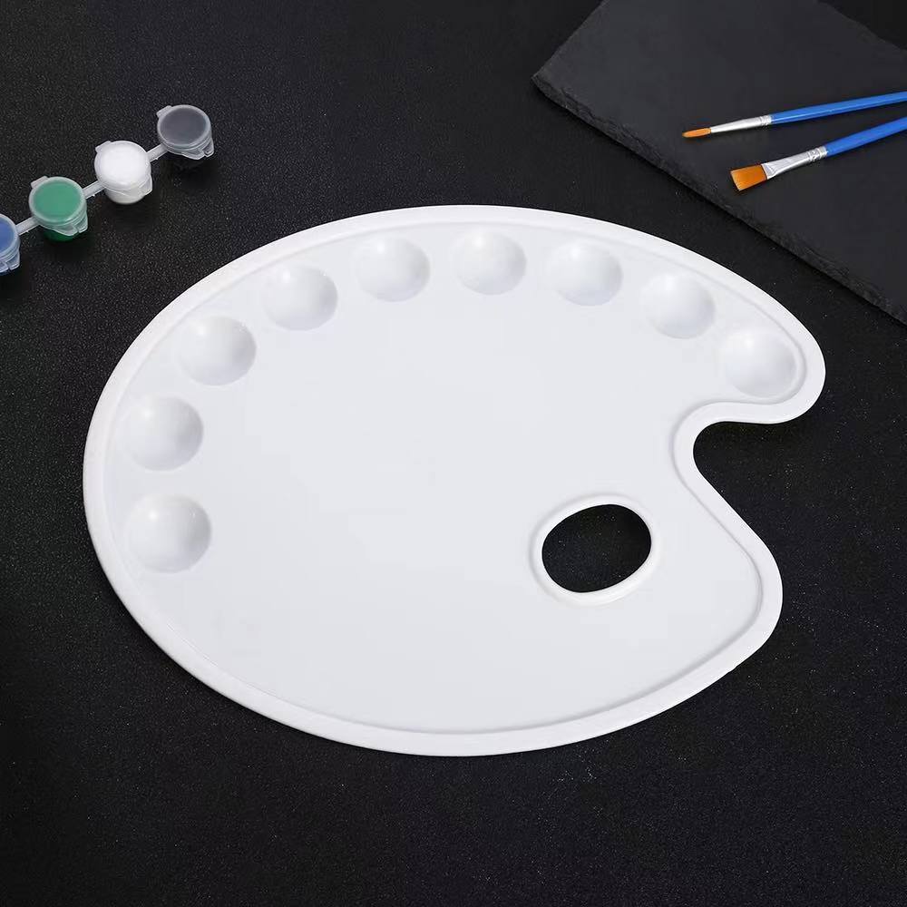 Picture of Basic Transparent Kidsren's Watercolor Supplies Pp Palette Student Painting Art Hand-Painted Plastic Paint Palette Palette