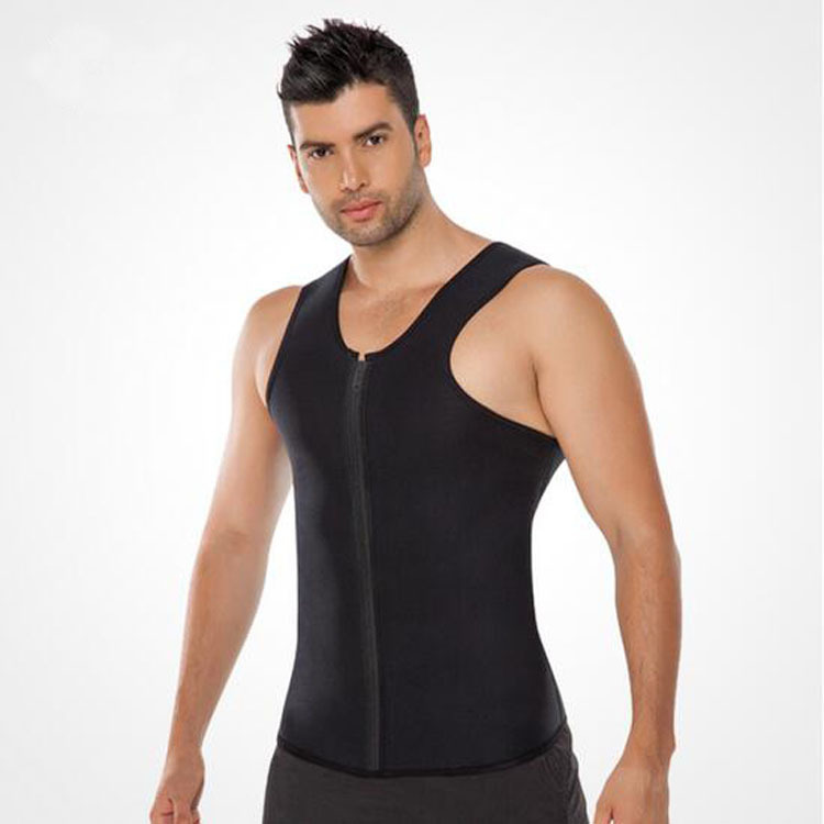 New Zipper Hot Sale Rubber Men's Sports Belt Beer Belly Tunic Shaper Vest