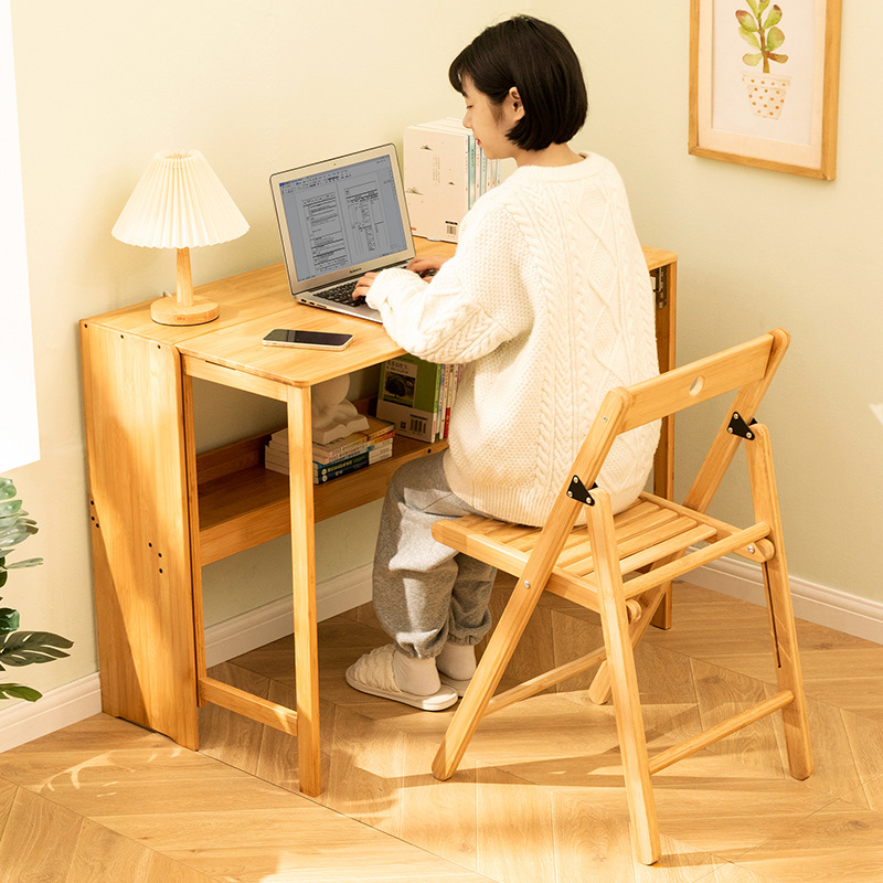 Picture of Foldable Student Desk and Chair Study Desk and Chair suit Home Computer Desk Desktop Table Simple Children's Study Desk
