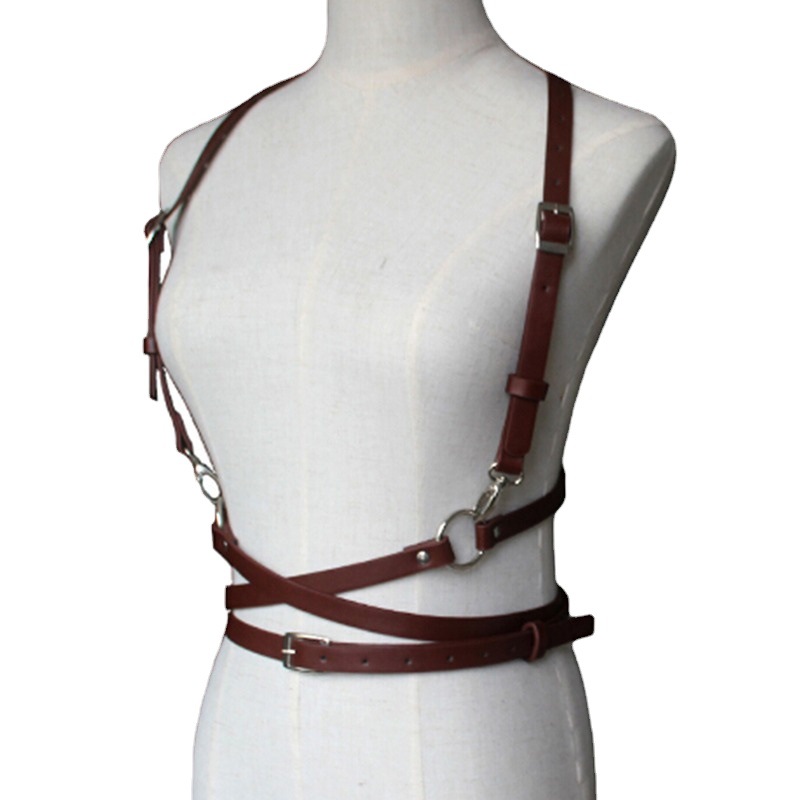 Picture of Cross-border two-color optional sexy matching casual leather waist decoration binding belt personalized sling strap + belt integrated