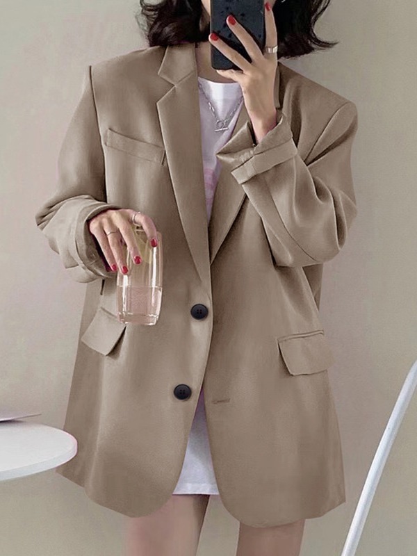 Picture of Small Top Black Suit Jacket Commuter Women's Korean Style Casual Comfortable Suit for Spring and Autumn