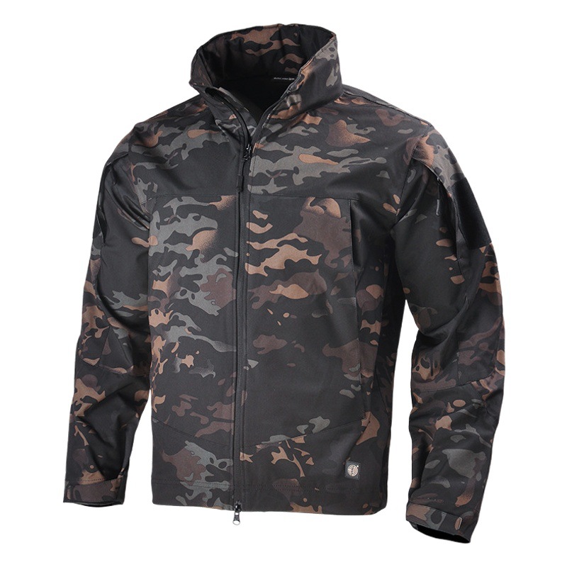 Military Eagle Lightweight Casual Jacket Waterproof Fleece-Lined Men's Casual Windbreaker