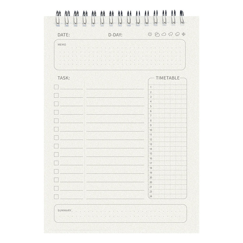 Daily plan book 160 days Daily plan book student winter and summer vacation self-discipline card book office travel plan B5 book