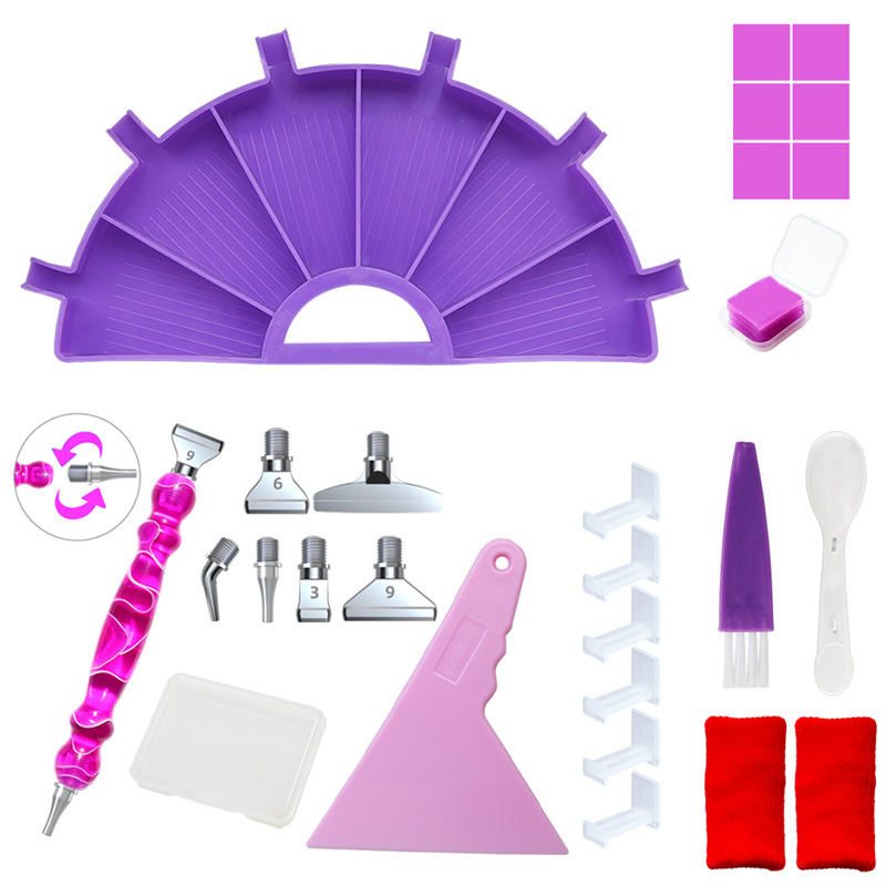 Picture of Diamond painting new multi-function drill plate DIY point drill pen Diamond storage tray diamond embroidery screen drill plate tool