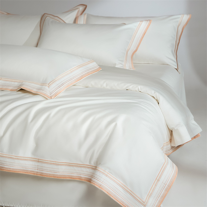 Picture of 210 Light Luxury Long-staple Cotton Cotton Four-piece Set Maternal and Infant Grade A Pure Cotton Bed Sheet Quilt Cover Satin Bedclothes 4-piece Set