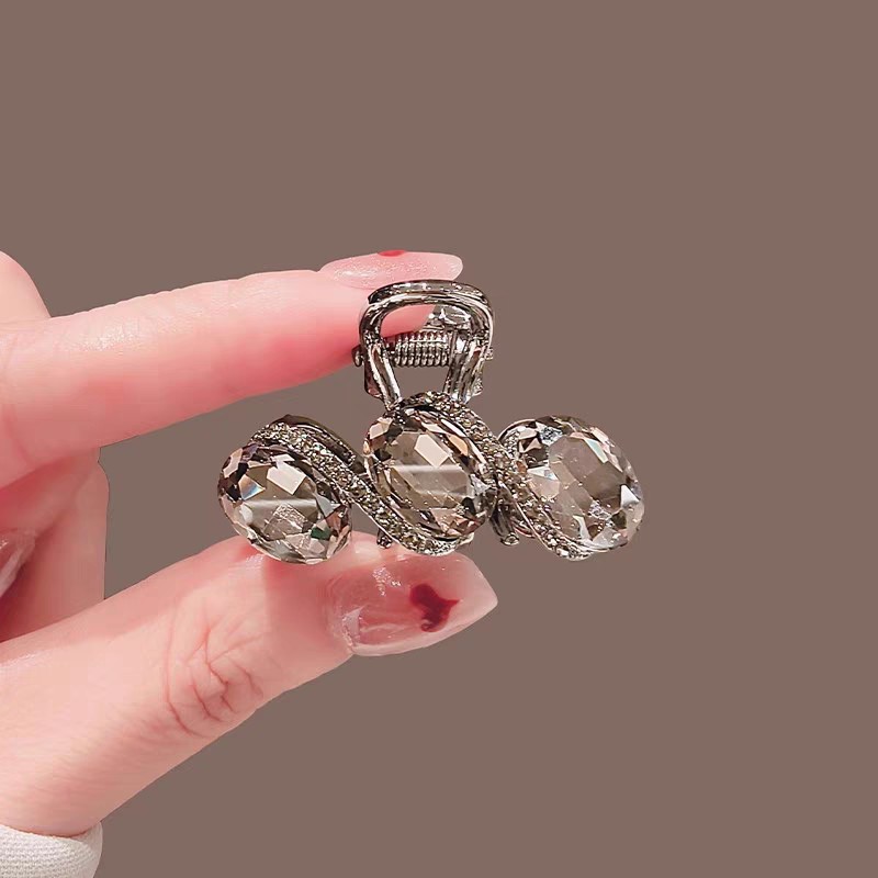 Super Flash Crystal Shark Clip small size Clip Delicate High-end Light Luxury Broken Hair Bangs Side Hairpin Top Clip Hairpin