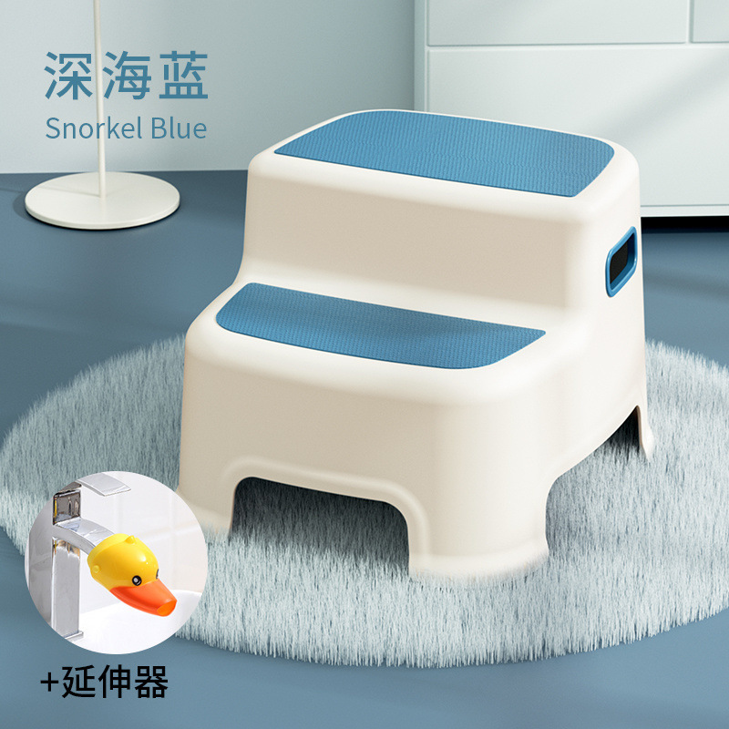 Picture of Ladder stool, home two-step ladder step, foot pedal, high and low stool, ladder chair, dual-purpose kitchen climbing stool, car wash stool, two-step stool