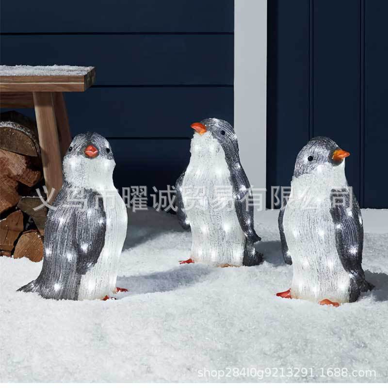 Cross Border Christmas Penguin Garden Plugin