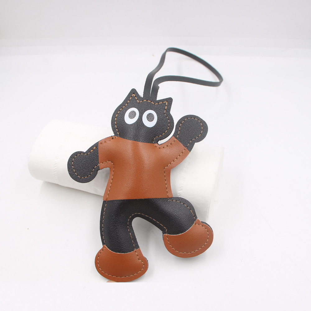 Leather Dressing Doll Cartoon Niche Couples Bag Pendant Clothing Luggage Personality Accessories Pendant Accessories Lanyard
