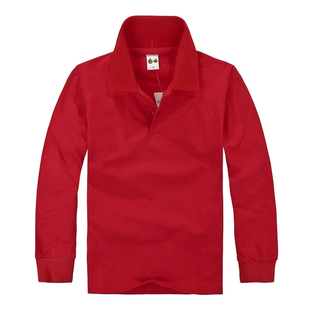 Picture of Boys' polo shirt long sleeve T-shirt children's cotton school uniforms girls lapel garden clothes White bottoming shirt a generation of hair
